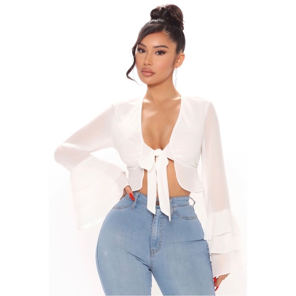 Fashion Nova Simply Cute Ruffle Top - Picture 2 of 4
